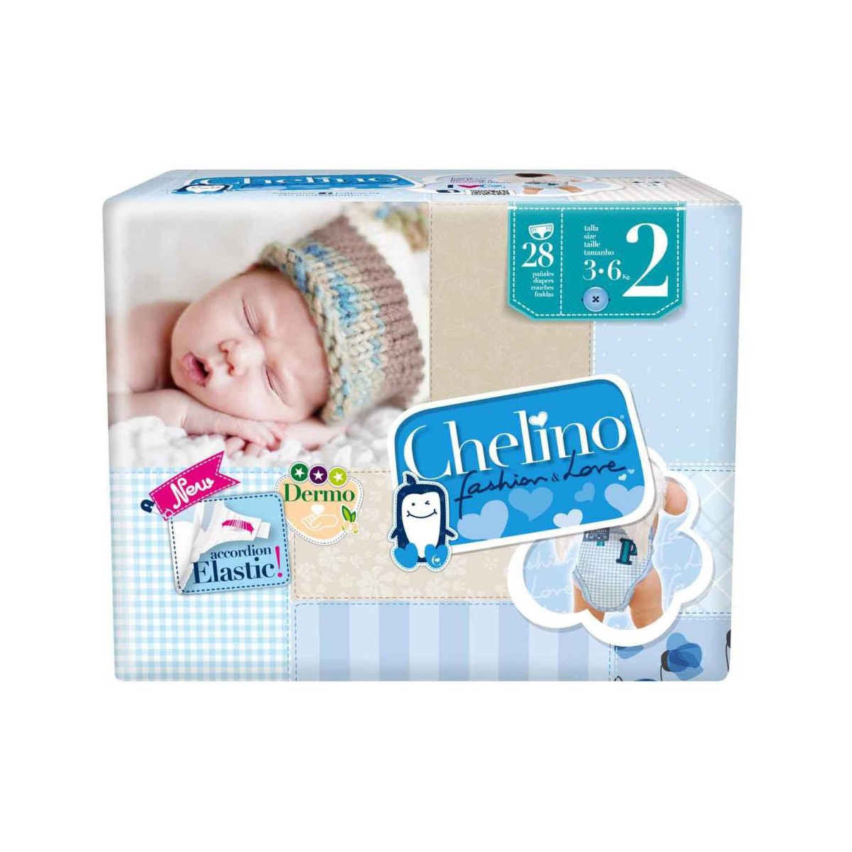 chelino talla 2 3 6 kg 28 panales