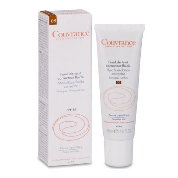 avene couvrance maquillaje fluido bronceado 30 ml brocha regalo