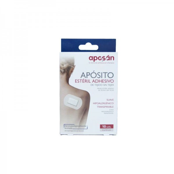 aposan aposito esteril tejido sin tejer adhesivo pack 10 apositos 6 x 10 cm