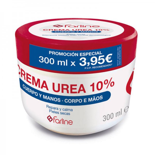 crema urea 10 cuerpo y manos farline 300ml